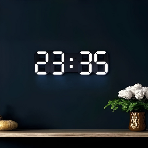 3D Moderne LED Digital Wanduhr