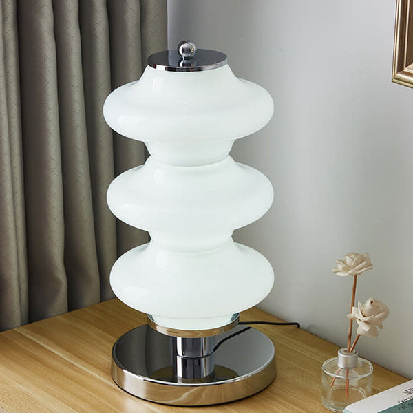 Moderne Led-tischlampe Im Wellen Design