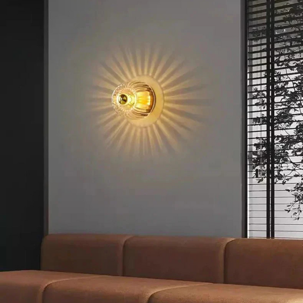 Glasprisma LED-Wandleuchte