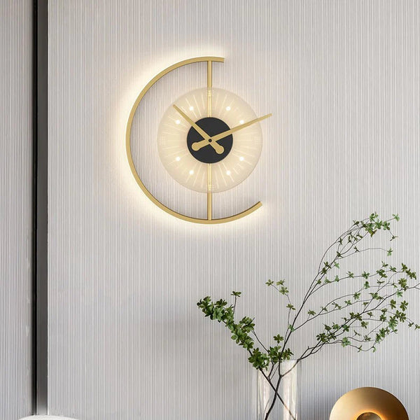 Moderne dekorative LED-Wanduhr mit rundem Zifferblatt