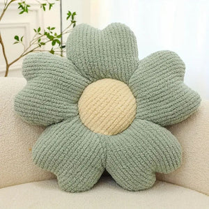 Gestricktes Kissen in Blumenform