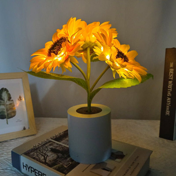Sonnenblume LED Moderne Tischlampe