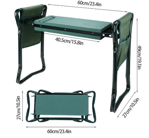 Zusammenklappbarer Gartenhocker mit Tasche