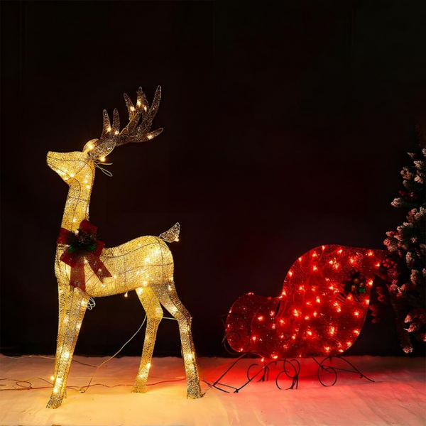 LED-Weihnachts-Rentier-Steckdekoration