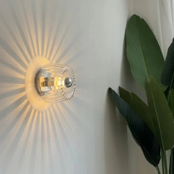 Glasprisma LED-Wandleuchte