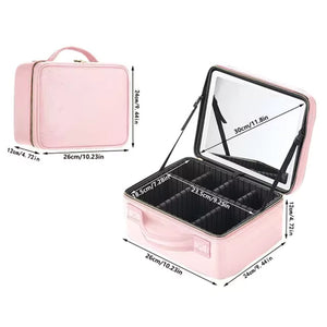 Stilvoller Schmink Organizer mit Spiegel