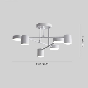 6-armige LED-Deckenleuchte