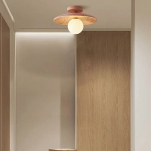 LED-Deckenleuchte aus Holz