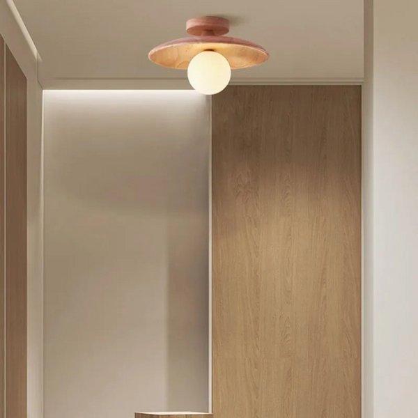 LED-Deckenleuchte aus Holz