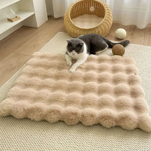 Flauschiger Teppich mit Blasenstruktur für Schlafzimmer