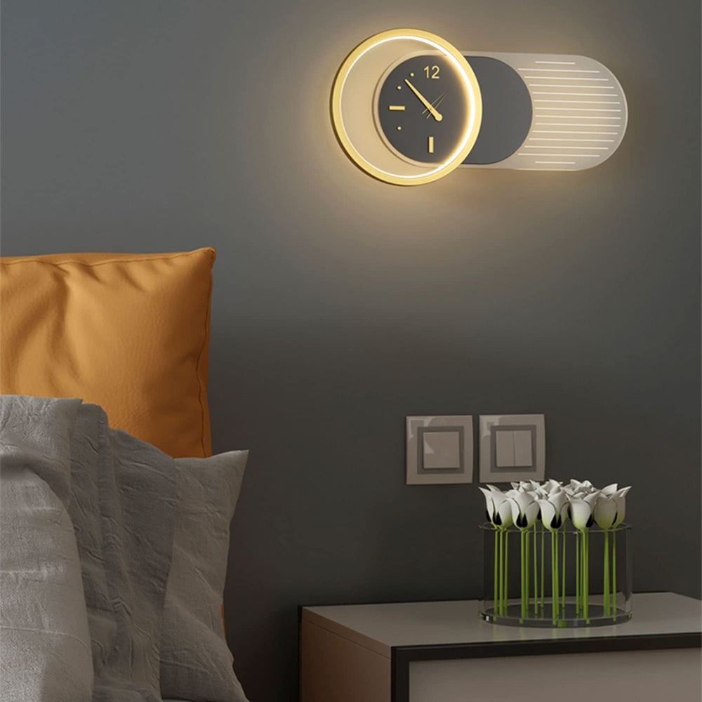 Moderne dekorative LED-Wanduhr mit rundem Zifferblatt