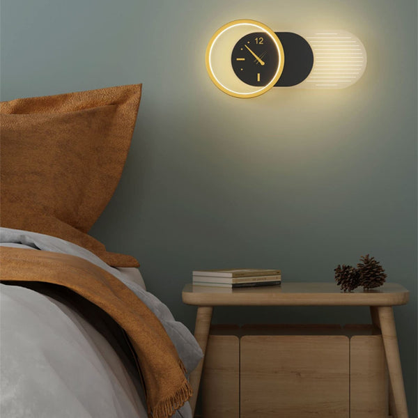 Moderne dekorative LED-Wanduhr mit rundem Zifferblatt