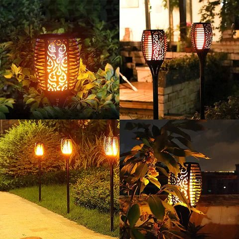 Solar Gartenlaterne mit Flammeneffekt für Draußen