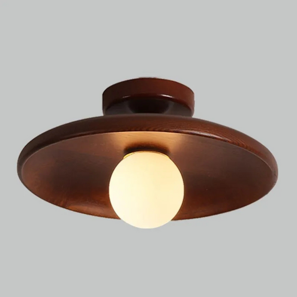 LED-Deckenleuchte aus Holz