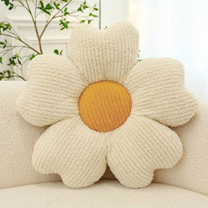 Gestricktes Kissen in Blumenform