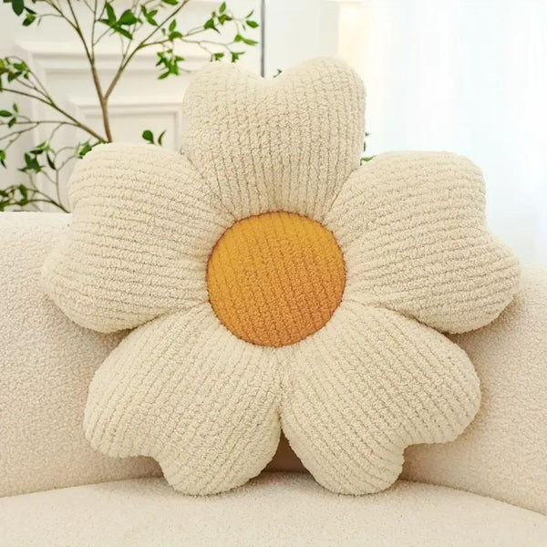 Gestricktes Kissen in Blumenform