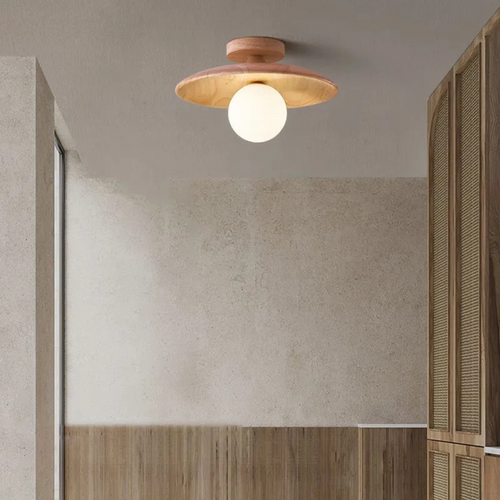 LED-Deckenleuchte aus Holz