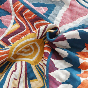 Bunte Boho Geometrische Überwurf Decke