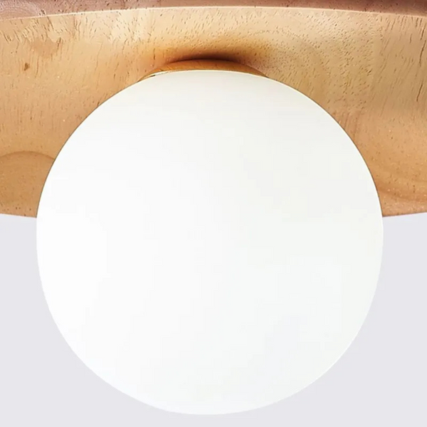 LED-Deckenleuchte aus Holz