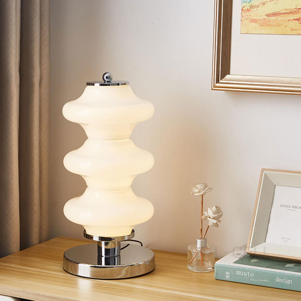 Moderne Led-tischlampe Im Wellen Design