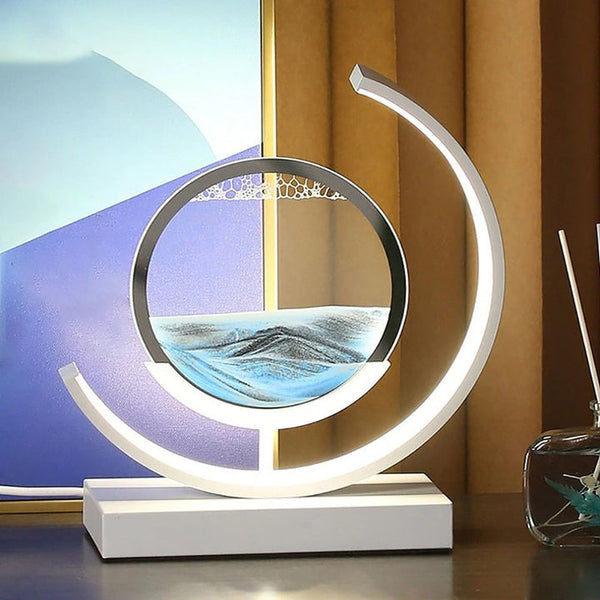 Sandlight Tischleuchte mit 3D Treibsand Gestaltung