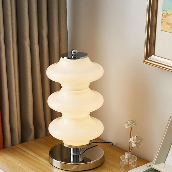 Moderne Led-tischlampe Im Wellen Design