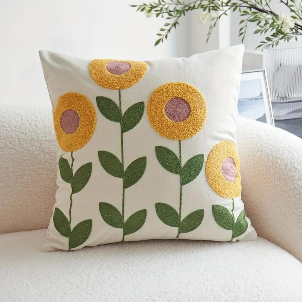 Kissenbezug mit Blumenmuster