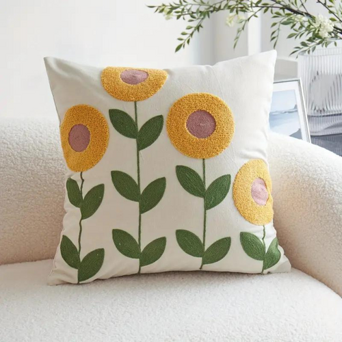 Kissenbezug mit Blumenmuster