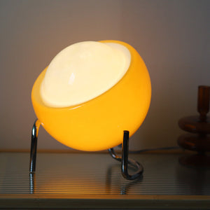 Runde LED-Tischlampe im Weinlese-Still