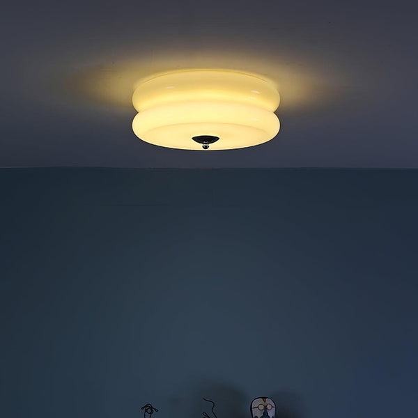 Runde LED-Deckenleuchte im Weinlese-Stil