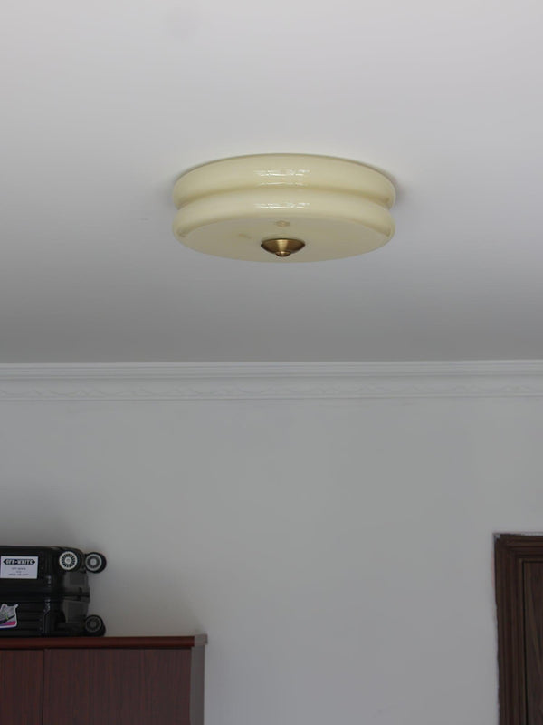 Runde LED-Deckenleuchte im Weinlese-Stil