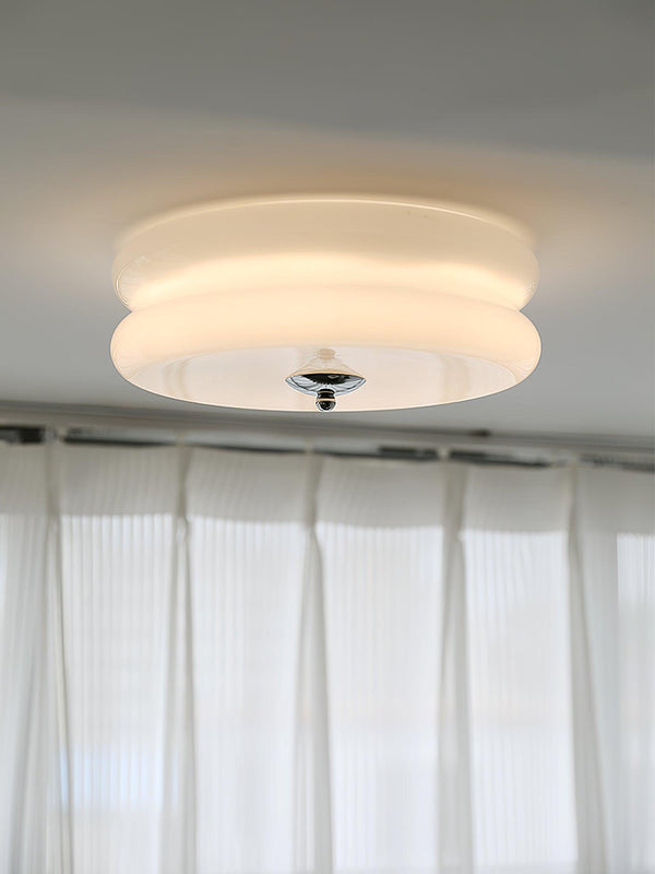 Runde LED-Deckenleuchte im Weinlese-Stil