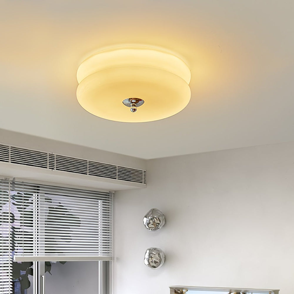 Runde LED-Deckenleuchte im Weinlese-Stil
