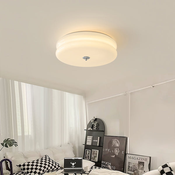 Runde LED-Deckenleuchte im Weinlese-Stil