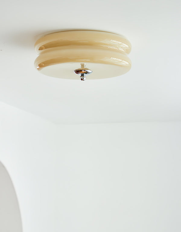 Runde LED-Deckenleuchte im Weinlese-Stil