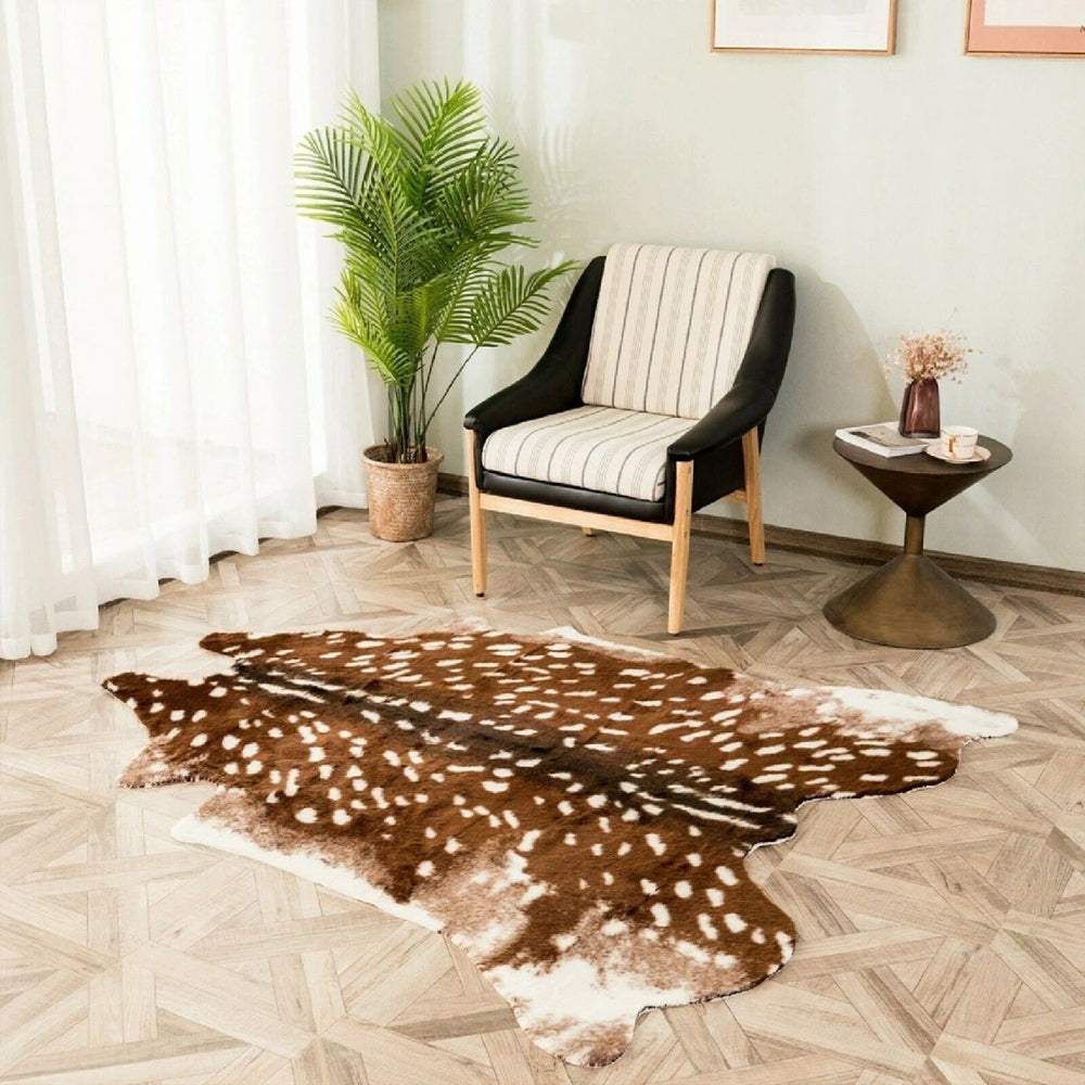 Teppich mit Hirschmotiv für das Wohnzimmer