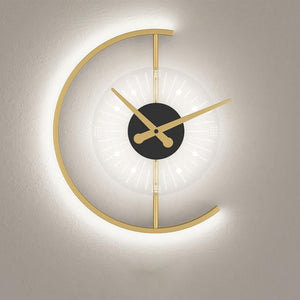 Moderne halbmondförmige LED-Wanduhr