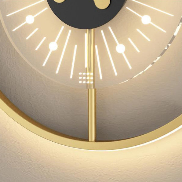 Moderne halbmondförmige LED-Wanduhr