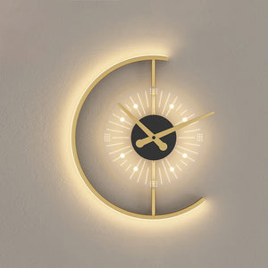 Moderne halbmondförmige LED-Wanduhr