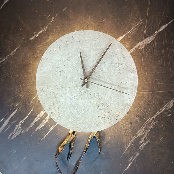 Minimalistische Strukturierte Runde LED-Wanduhr