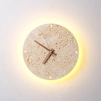 Minimalistische Strukturierte Runde LED-Wanduhr