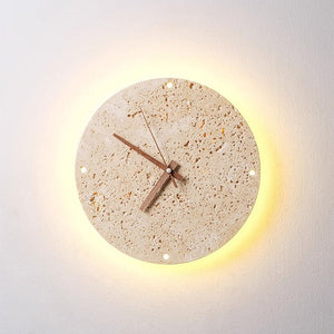 Minimalistische Strukturierte Runde LED-Wanduhr