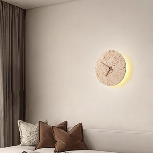 Minimalistische Strukturierte Runde LED-Wanduhr