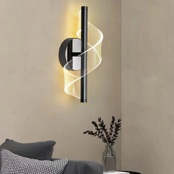Moderne Stilvolle Spirale-LED-Wandleuchte