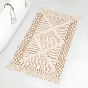 Geometrischer Boho-Fransenteppich