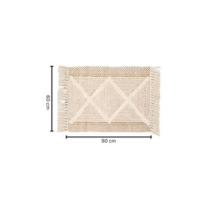 Geometrischer Boho-Fransenteppich