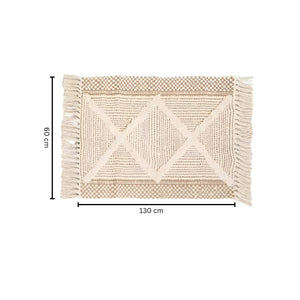 Geometrischer Boho-Fransenteppich