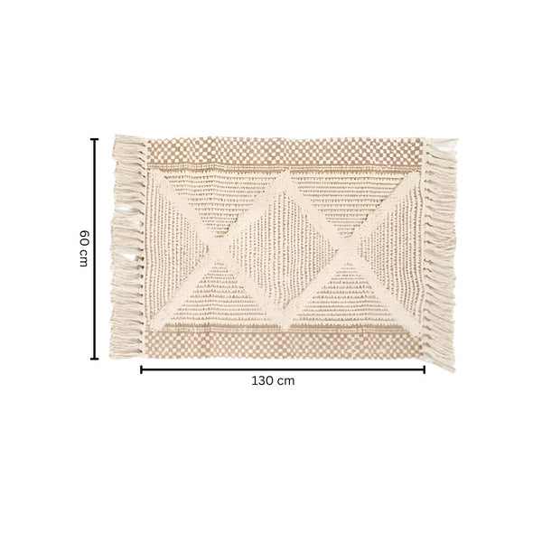 Geometrischer Boho-Fransenteppich