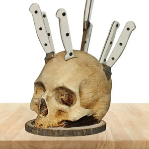 Halloween Deko Totenkopf Messerhalter