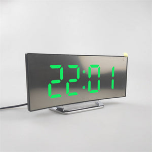 Moderne gebogene Spiegel LED Digitaluhr